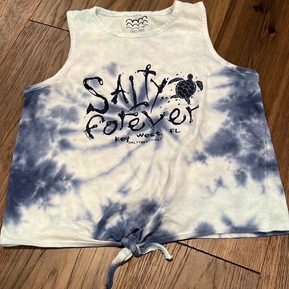 Salty Forever Tie Dye Crop Top Tank Girls Medium